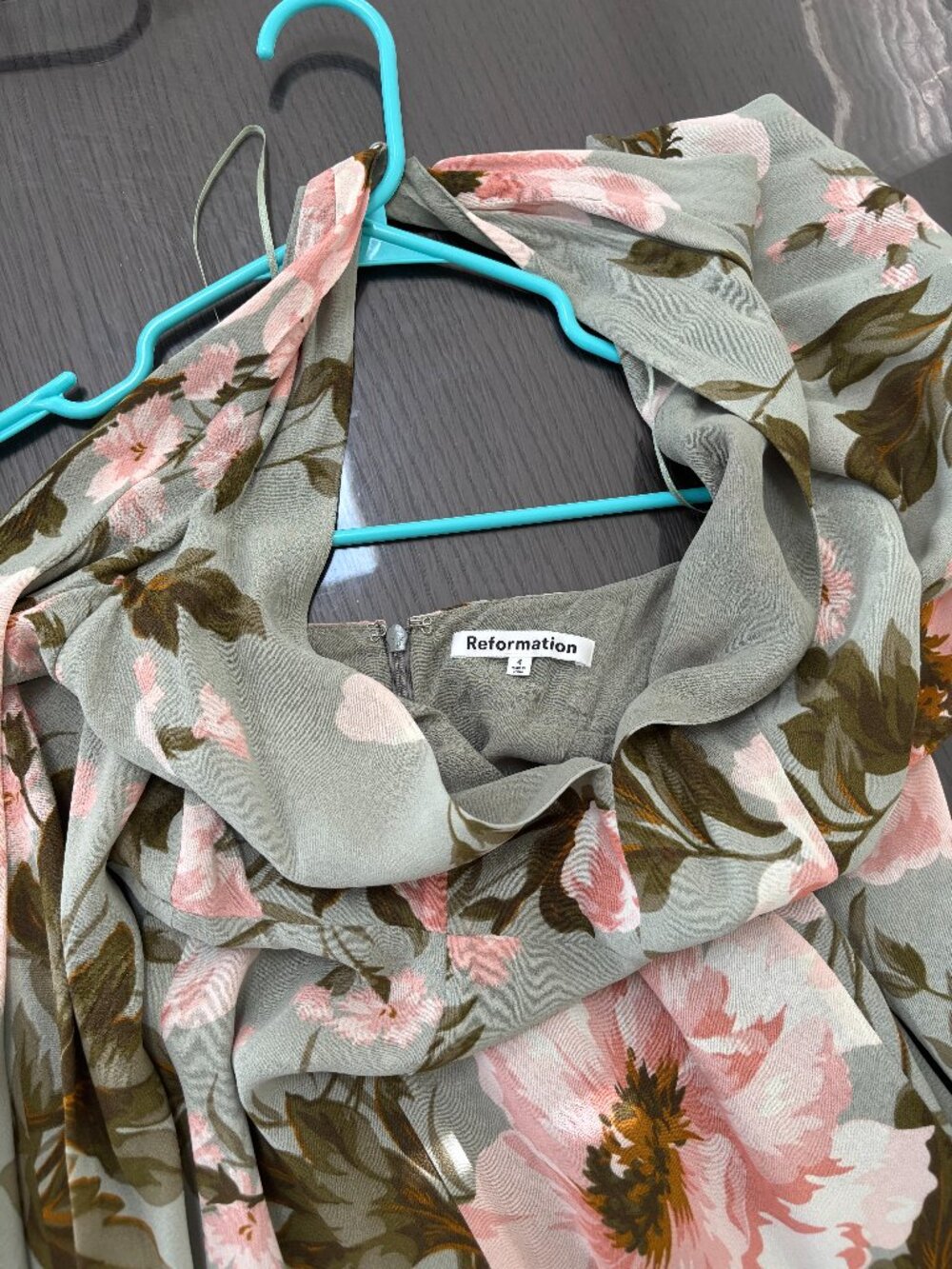 Reformation Ezria Green Dress Size 4 - Picture 8 of 10